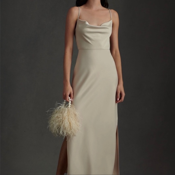 bhldn cali satin charmeuse midi dress BHLDN, Cali SATIN CHARMEUSE MIDI DRESS - Slip dress Wedding Dress Save 55%